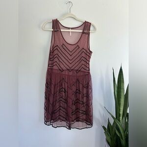 Free People sheer sequin dress.